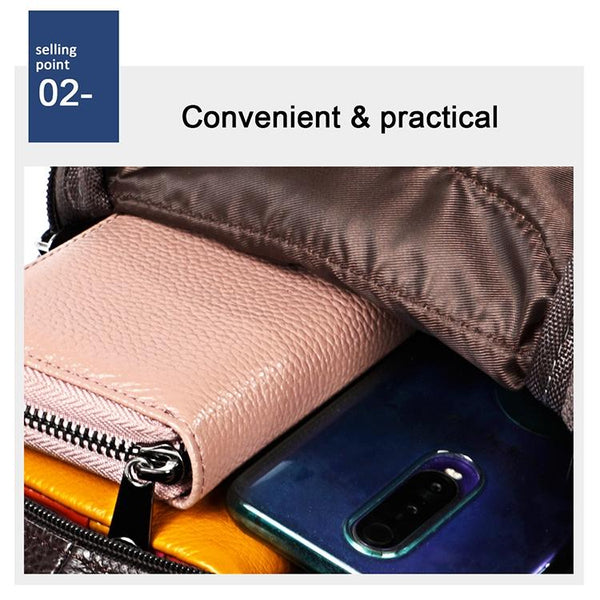 Men Litchi Texture Full Grain Cowhide Crossbody Bag Black Bags