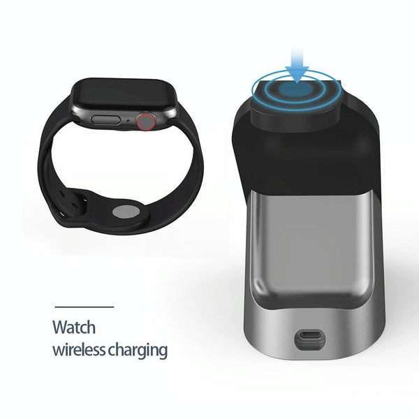 3 In 1 Wireless Charger For Iphone Apple Watch Airpods & Android Black Chargers & Cradles