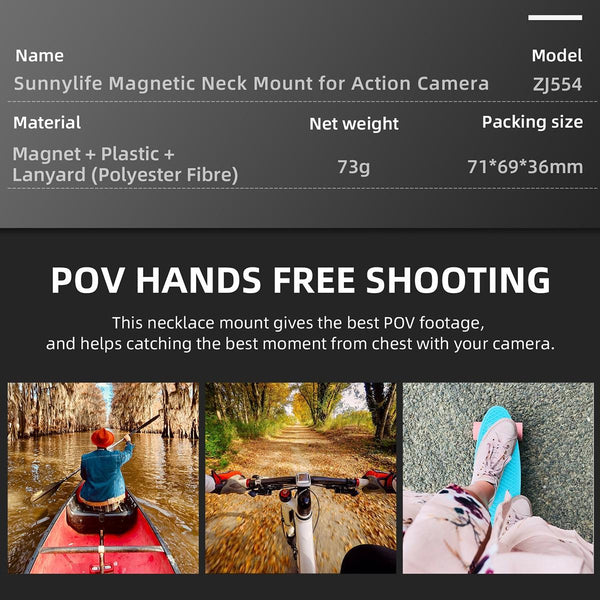 Neck Phone Action Camera Holder Magnetic Wearable For Audio And Video Recording Other Camera & Photo Accs