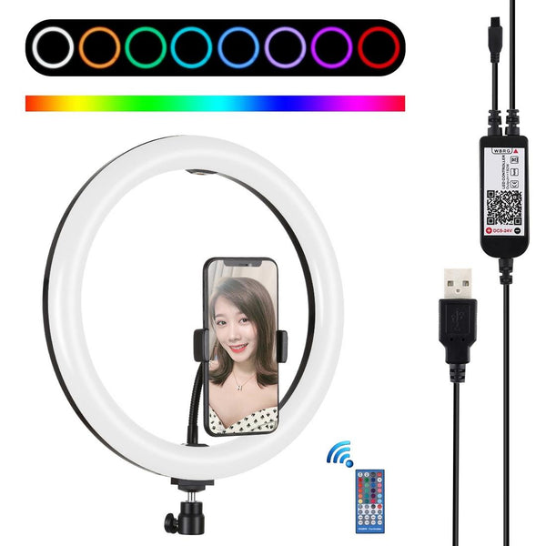 Black 11.8 Dual Temp Led Ring Light With Tripod & Remote Other Lighting & Studio