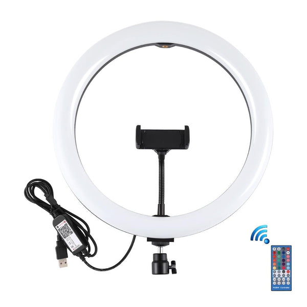 Black 11.8 Dual Temp Led Ring Light With Tripod & Remote Other Lighting & Studio