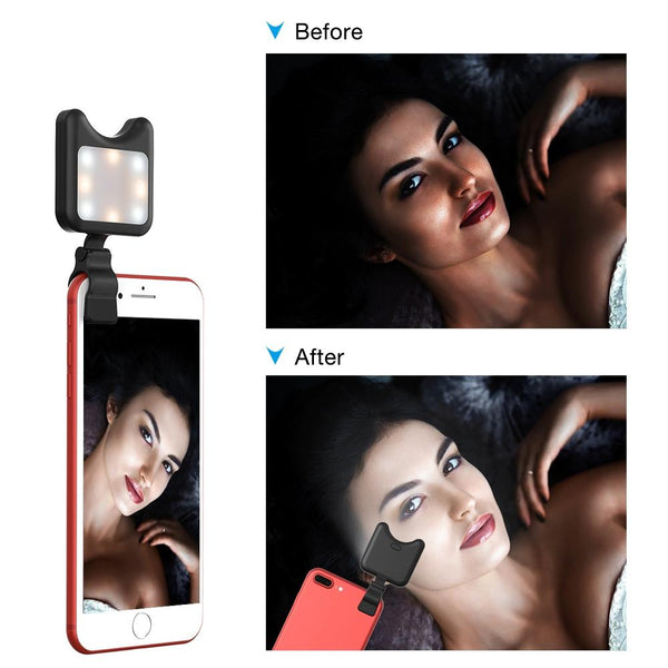 Universal Phone Camera Lens With Selfie Led Light For Smartphones Lenses