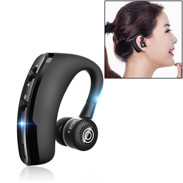 V9 Business Handsfree Wireless Bluetooth Headset Csr 4.1 With Mic For Driver Sport Black Earbuds