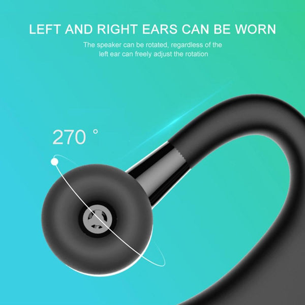 V9 Business Handsfree Wireless Bluetooth Headset Csr 4.1 With Mic For Driver Sport Black Earbuds