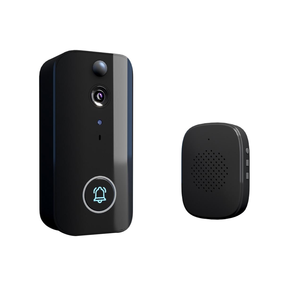 Wireless Doorbell Camera With Night Vision And Motion Detection Black Smart Doorbells