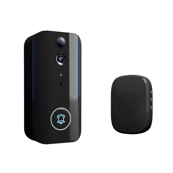 Wireless Doorbell Camera With Night Vision And Motion Detection Black Smart Doorbells