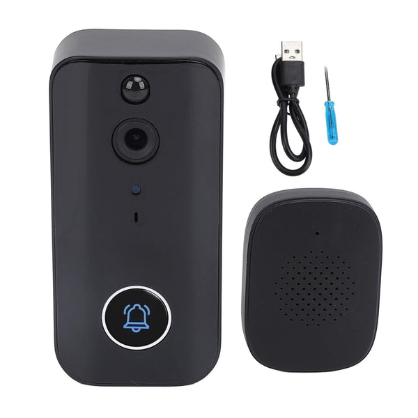 Wireless Doorbell Camera With Night Vision And Motion Detection Black Smart Doorbells