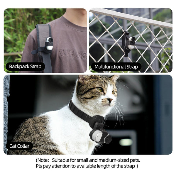 Insta360 Go 3S / Sunnylife Camera Strap With Magnetic Mount And Silicone Wristband For Drone Backpack Black Stripe Straps & Hand Grips