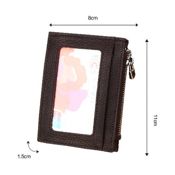 Leather Rfid Blocking Card Holder Wallet 11X8x1.5Cm Black Wallets