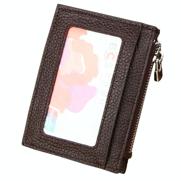 Leather Rfid Blocking Card Holder Wallet 11X8x1.5Cm Black Wallets