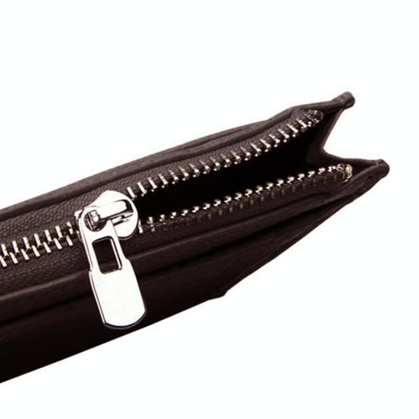 Leather Rfid Blocking Card Holder Wallet 11X8x1.5Cm Black Wallets