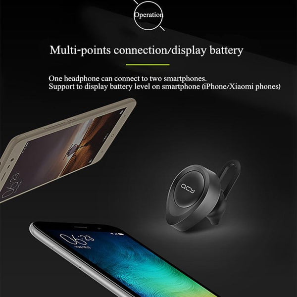 Wireless Bluetooth Earphone With Mic 10M Range Earbuds