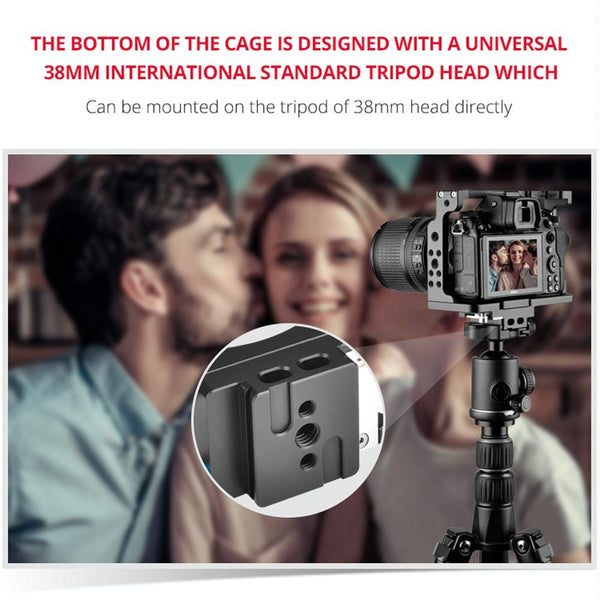 Video Camera Cage Stabilizer For Nikon Z6 And Z7 Cameras In Black Stabilizers