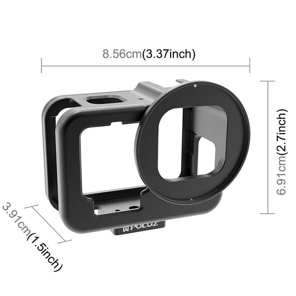 Aluminum Protective Cage For Gopro Hero With Uv Lens And Insurance Frame Camera Cases Bags & Covers
