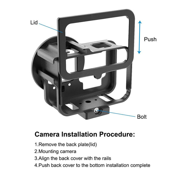 Aluminum Protective Cage For Gopro Hero With Uv Lens And Insurance Frame Camera Cases Bags & Covers
