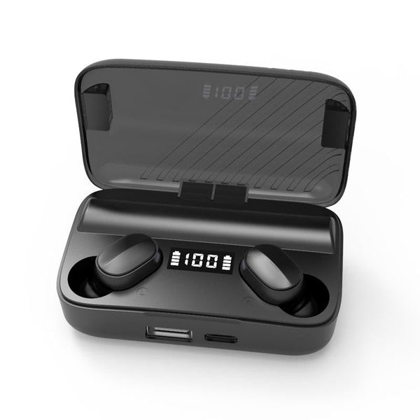Wireless With Noise Cancellation & Magnetic Charging Led Display Earbuds