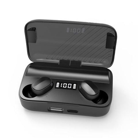 Wireless With Noise Cancellation & Magnetic Charging Led Display Earbuds