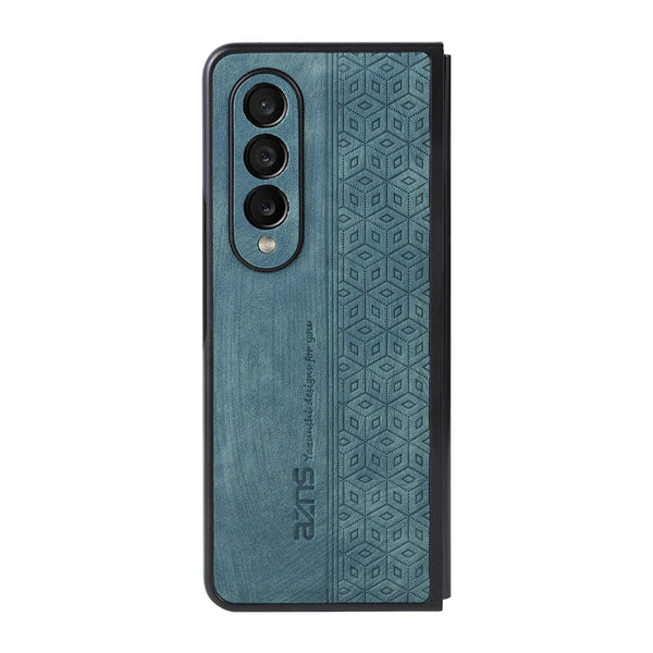 Embossed 3S Skin Texture Phone Case Sleek Design For Samsung Galaxy Z Fold4 5G Dark Green Other Mobile Accessories