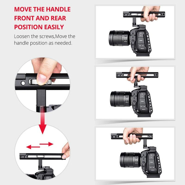Video Camera Cage Stabilizer For Dji Bmpcc 4K Black Handle Audio And Equipment Stabilizers