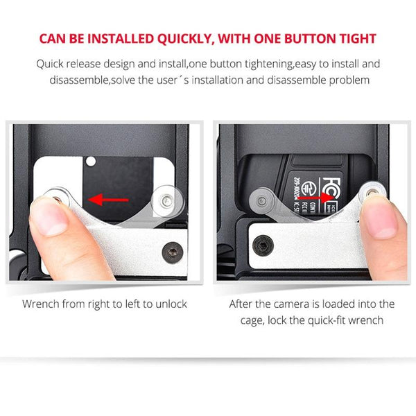 Video Camera Cage Stabilizer For Dji Bmpcc 4K Black Handle Audio And Equipment Stabilizers