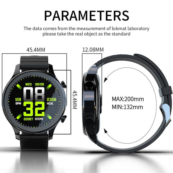 Waterproof Smart Watch Heart Rate / Blood Pressure Monitor Physiological Management Black Smart Watches