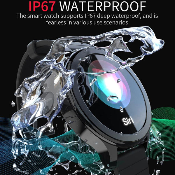 Waterproof Smart Watch Heart Rate / Blood Pressure Monitor Physiological Management Black Smart Watches