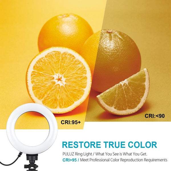 6.2 Inch Led Ring Light With Usb Three Modes Dimmable Vlogging Photography Mount Selfie Lights