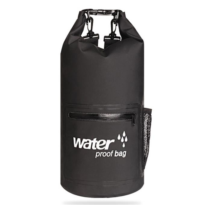 Waterproof Dual Shoulder Strap Dry Bag 10L Capacity Black Dry Bags