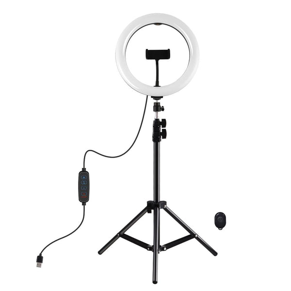 10.2 Ring Light With Tripod Usb 3 Modes Dual Colour Diffuse Phone Clamp Remote Black Other Lighting & Studio