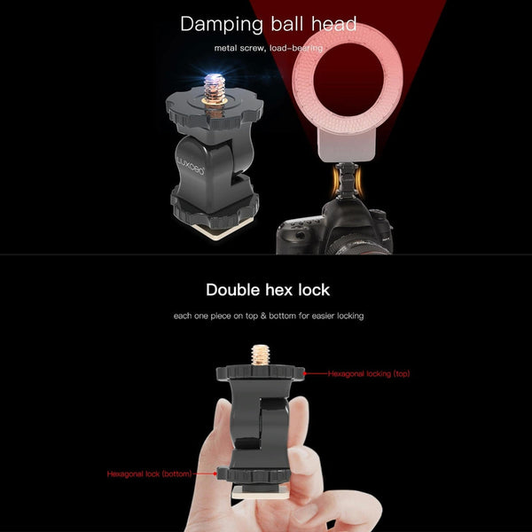 Universal Hot Shoe Damping Ball Head Camera Bracket Black Other Camera & Photo Accs