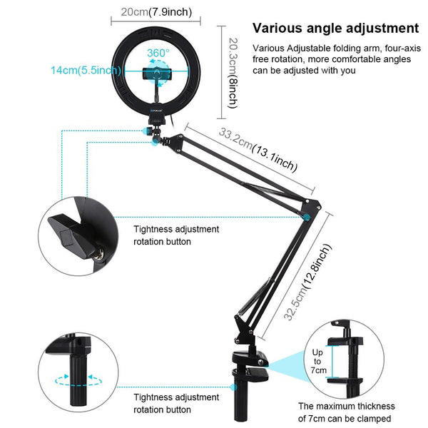 7.9 Inch Ring Light With Usb Three Modes Dual Colour Phone Clamp For Video And Photography Other Lighting & Studio