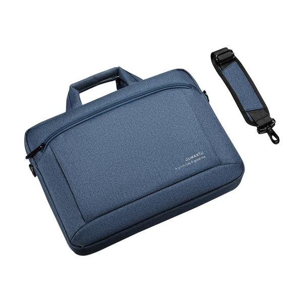 15 Inch Laptop Leather Handbag For Business Briefcase Sapphire Blue Laptop Cases & Bags