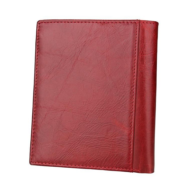 Leather Rfid Passport Wallet Multi Function Yellowish Brown Wallets