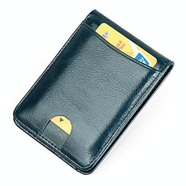Leather Rfid Billfold Wallet Mini Size Yellowish Brown Wallets