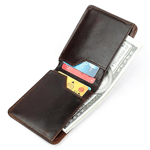 Leather Rfid Billfold Wallet Mini Size Yellowish Brown Wallets