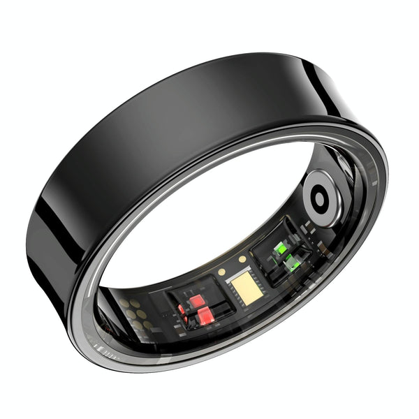 Smart Ring With Heart Rate Blood Oxygen Sleep Monitoring & Sports Modes Size 13 Silver Activity Trackers