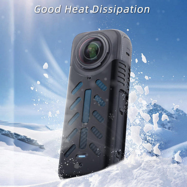 Silicone Shockproof Case And Lens Cover For Insta360 X4 By White Camera Cases Bags & Covers