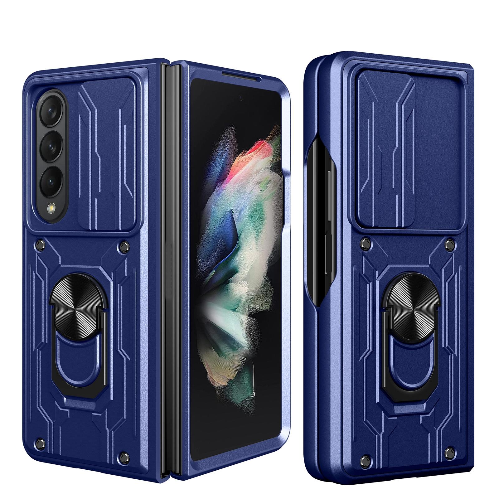 For Samsung Galaxy Z Fold4 5G Protective Sliding Camshield Phone Case Blue Cases Covers & Skins