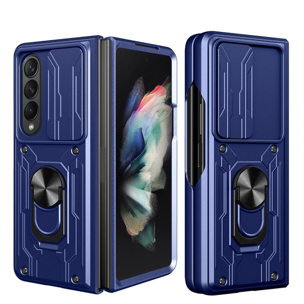 For Samsung Galaxy Z Fold4 5G Protective Sliding Camshield Phone Case Blue Cases Covers & Skins