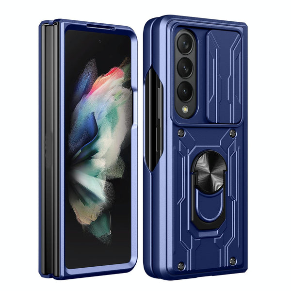 For Samsung Galaxy Z Fold4 5G Protective Sliding Camshield Phone Case Blue Cases Covers & Skins