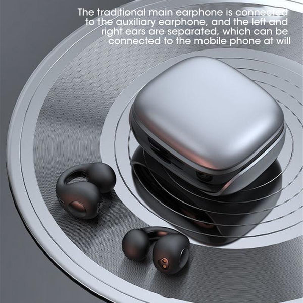 Jx80 Tws Wireless Bone Conduction Clip On Noise Reduction Bluetooth Headset Skin Colour Earbuds