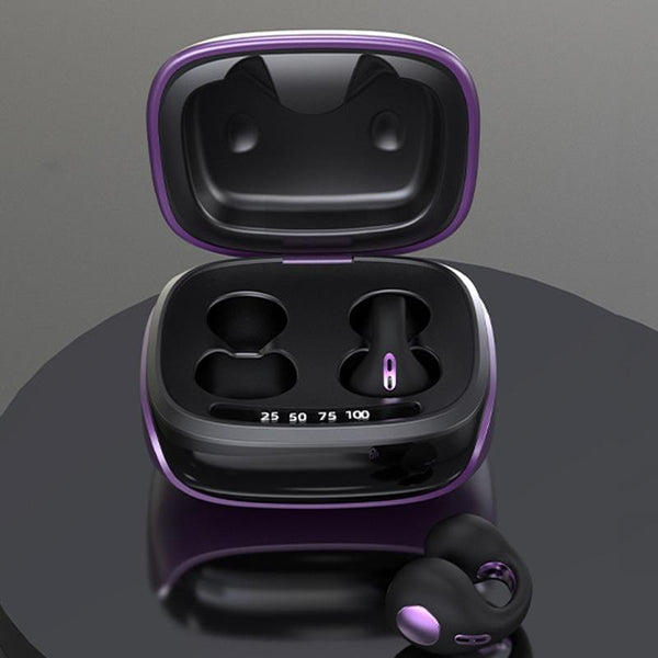 Jx80 Tws Wireless Bone Conduction Clip On Noise Reduction Bluetooth Headset Skin Colour Earbuds