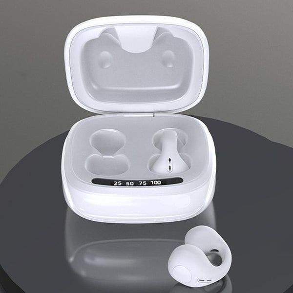 Jx80 Tws Wireless Bone Conduction Clip On Noise Reduction Bluetooth Headset Skin Colour Earbuds