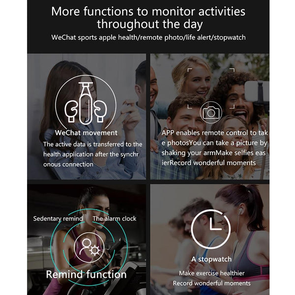 1.3 Inch Tft Screen Ip67 Waterproof Smart Watch Bracelet Support Sleep Monitor / Heart Rate Blood Pressure Monitoring Red Smart Watches