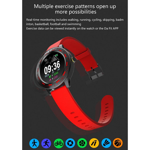 1.3 Inch Tft Screen Ip67 Waterproof Smart Watch Bracelet Support Sleep Monitor / Heart Rate Blood Pressure Monitoring Red Smart Watches