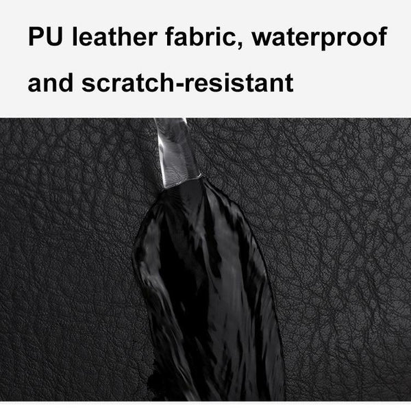 Parallel Large Capacity Pu Leather Laptop Backpack For Travel & School Black Laptop Cases & Bags
