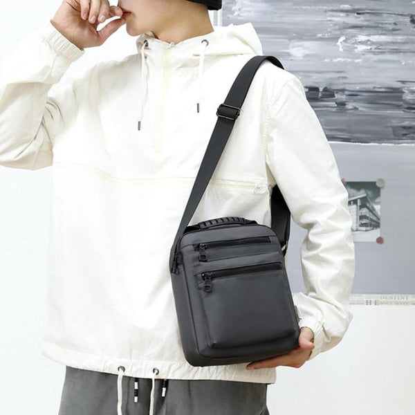 Men Oxford Cloth Crossbody Chest Bag Sporty And Versatile Grey Bags
