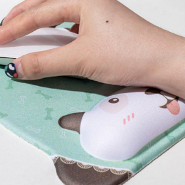 Cartoon Silicone Mouse Pad Wristband Blue Cat Mouse Pads & Wrist Rests