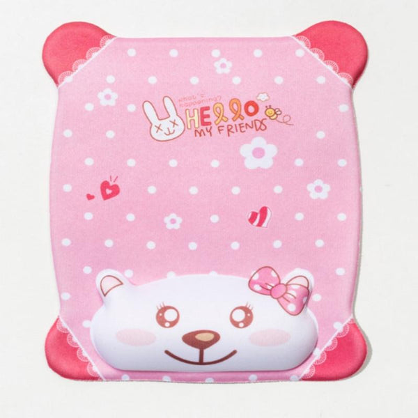 Cartoon Silicone Mouse Pad Wristband Blue Cat Mouse Pads & Wrist Rests