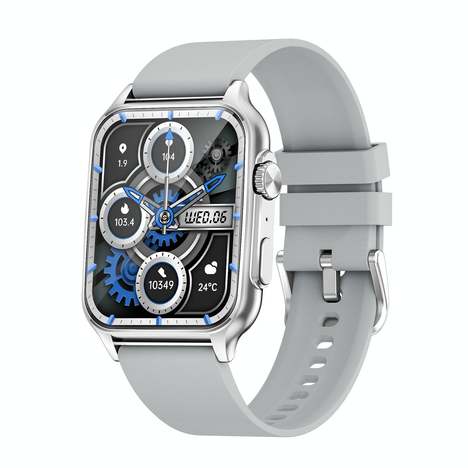 1.96 Inch Ips Screen Smart Watch Supports Bluetooth Calls / Blood Oxygen Monitoring Silver Smart Watches